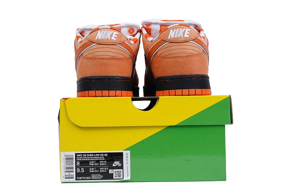 PK GOD NIKE SB DUNK LOW CONCEPTS ORANGE LOBSTER RETAIL MATERIALS READY TO SHIP